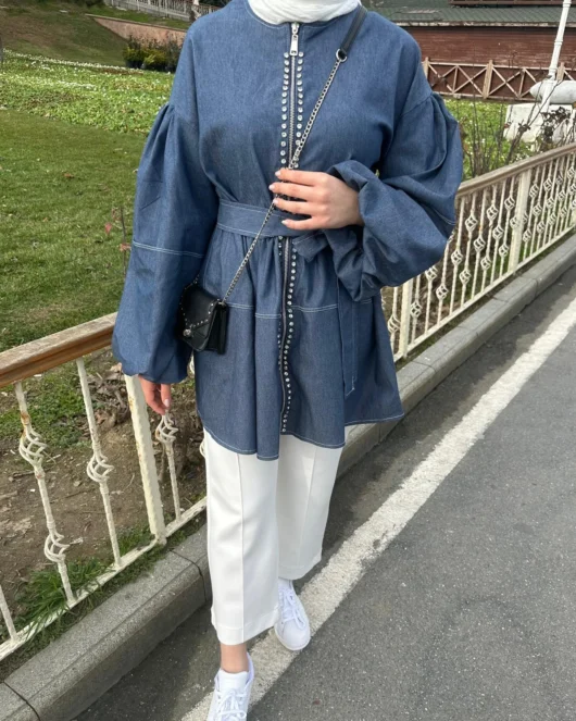 Kemerli Ceket - kot